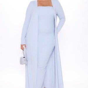 Satisfied Ribbed Maxi Dress Set